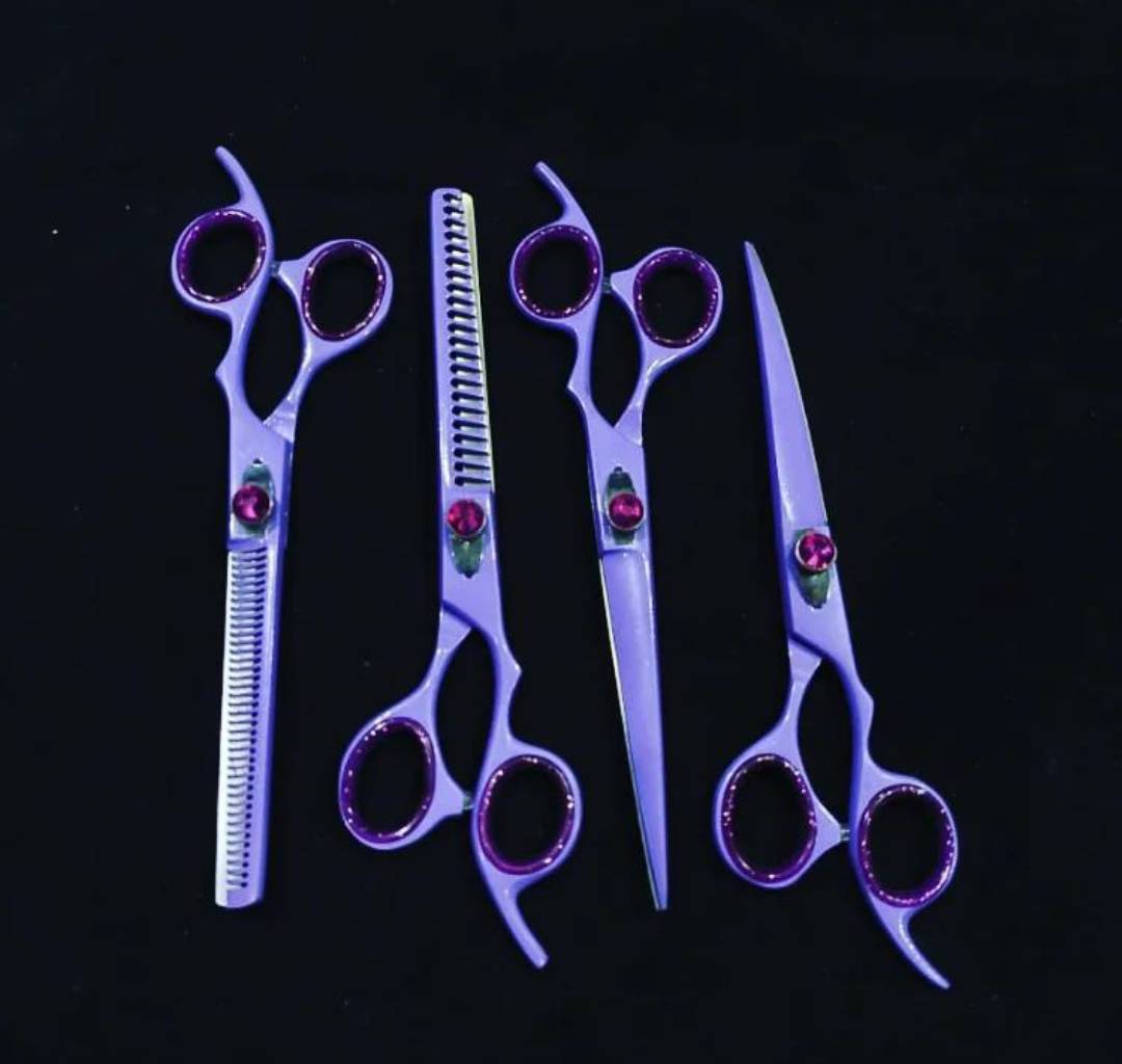 Purple 4 Dog Grooming Shears Set JACK SHEARS