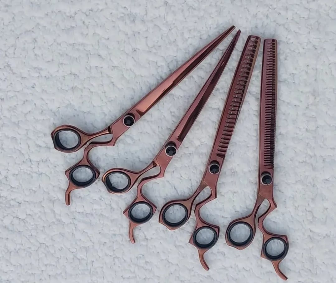 Rose Gold Dog Grooming Shears Set