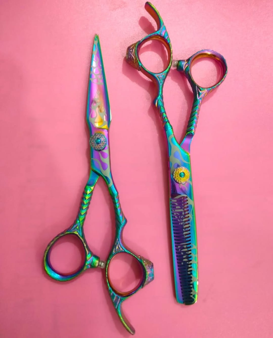 Rainbow Printed Grooming Shears Set