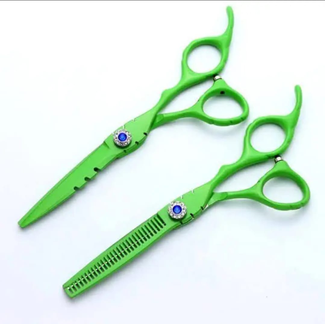 Green Hair Grooming Shears Set