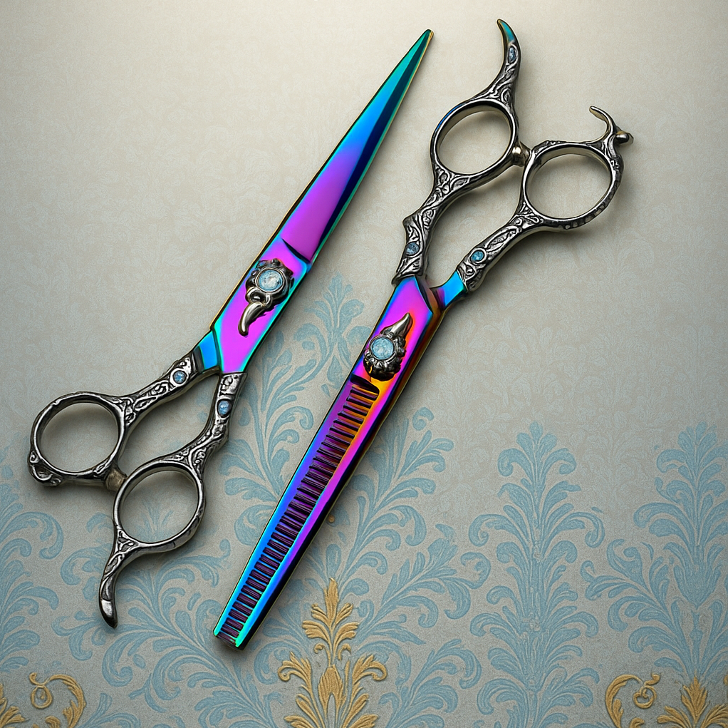 Rainbow Pro Dragon 2 Dog Grooming Shears Set 7"