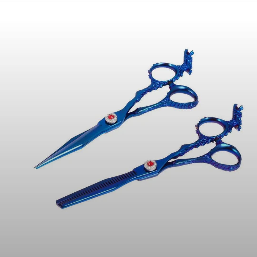 Blue Dragon Fixed Hair Grooming Shears Set 6"